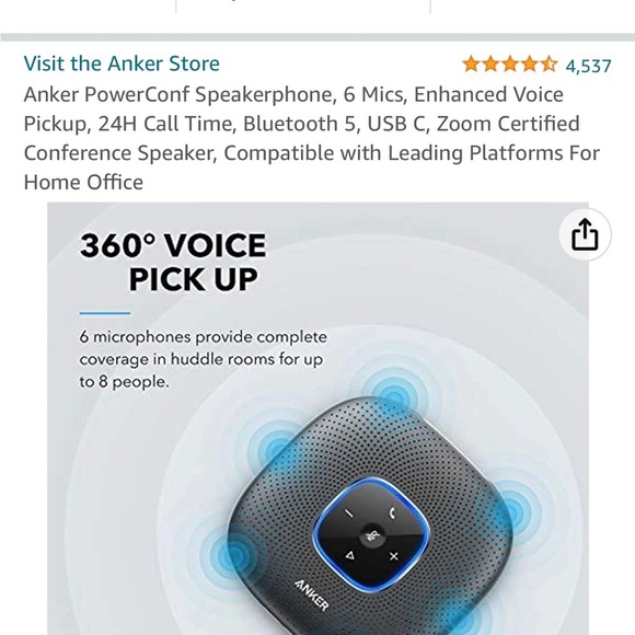 Anker Power Conference Bluetooth Speakerphone - Picture 12 of 12